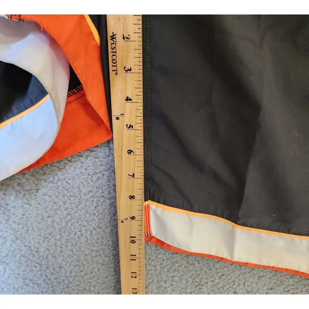 Nike Beach Black &‎ Orange Athletic Lined Board Shorts Swim Trunks Size Large